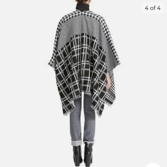 NWT Steve Madden OSFM multi plaid kimono - Picture 2 of 9